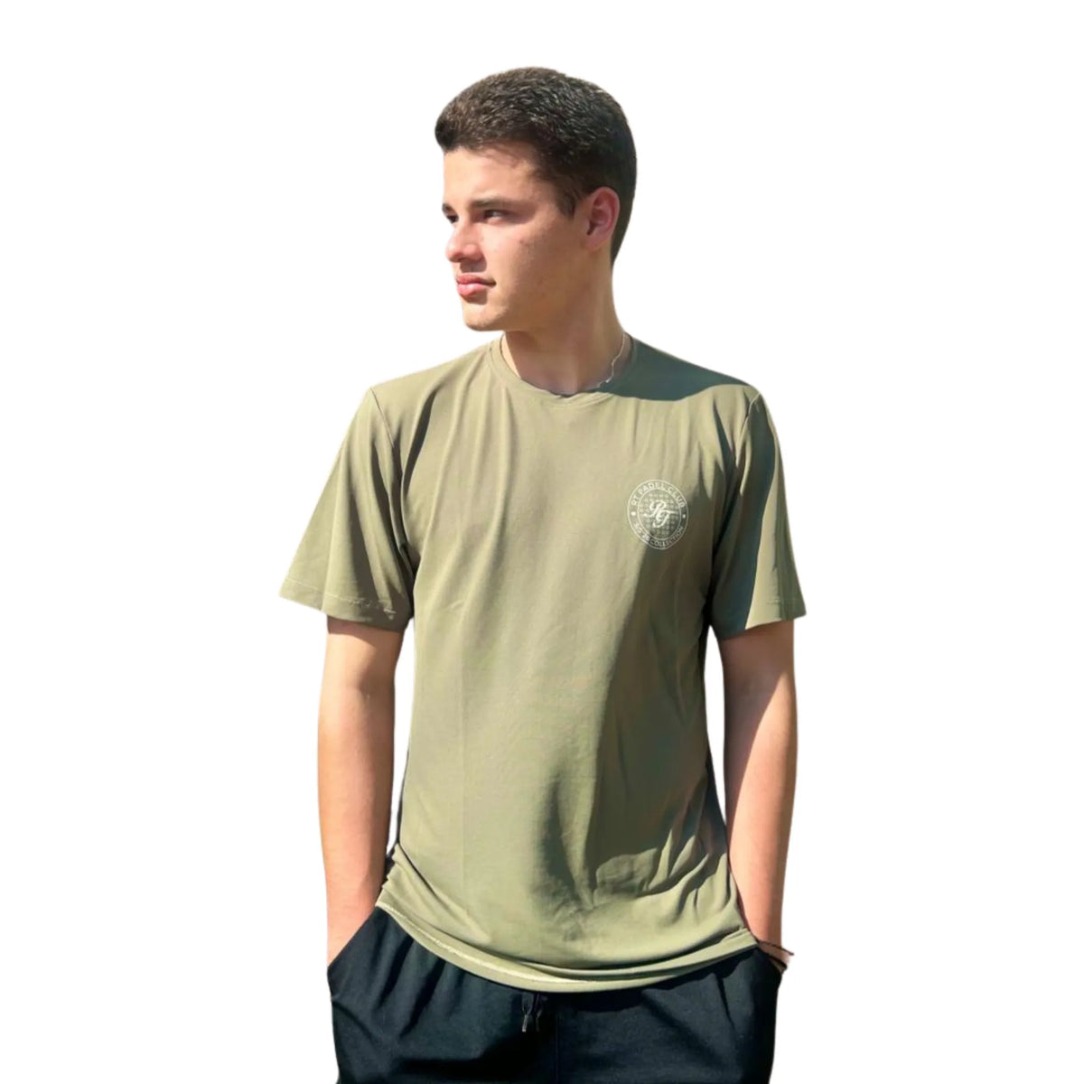 CAMISETA MASCULINA SLIM FIT RETORRENS OLIVA