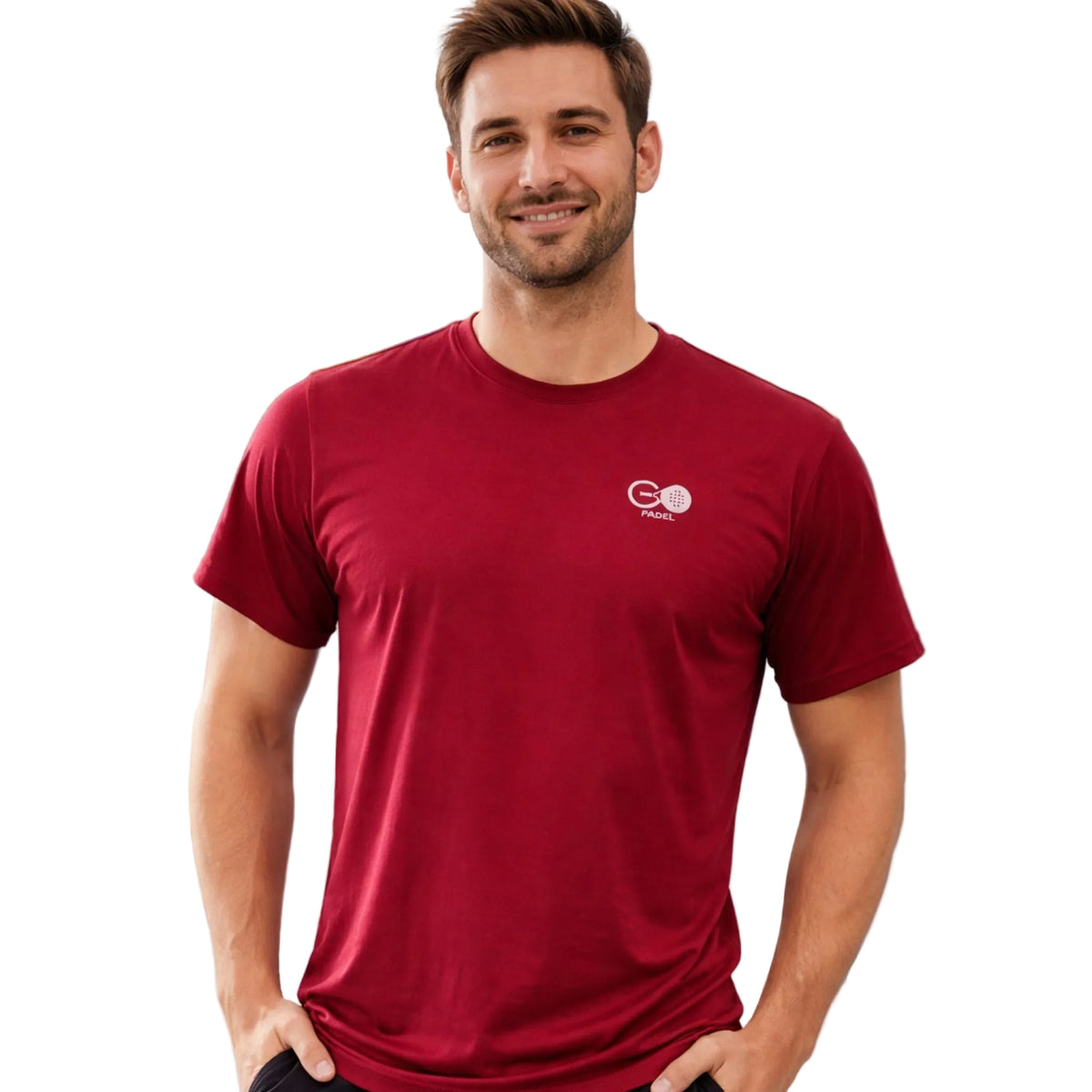 CAMISETA MASCULINA ÁXIS MARSALA GO PADEL