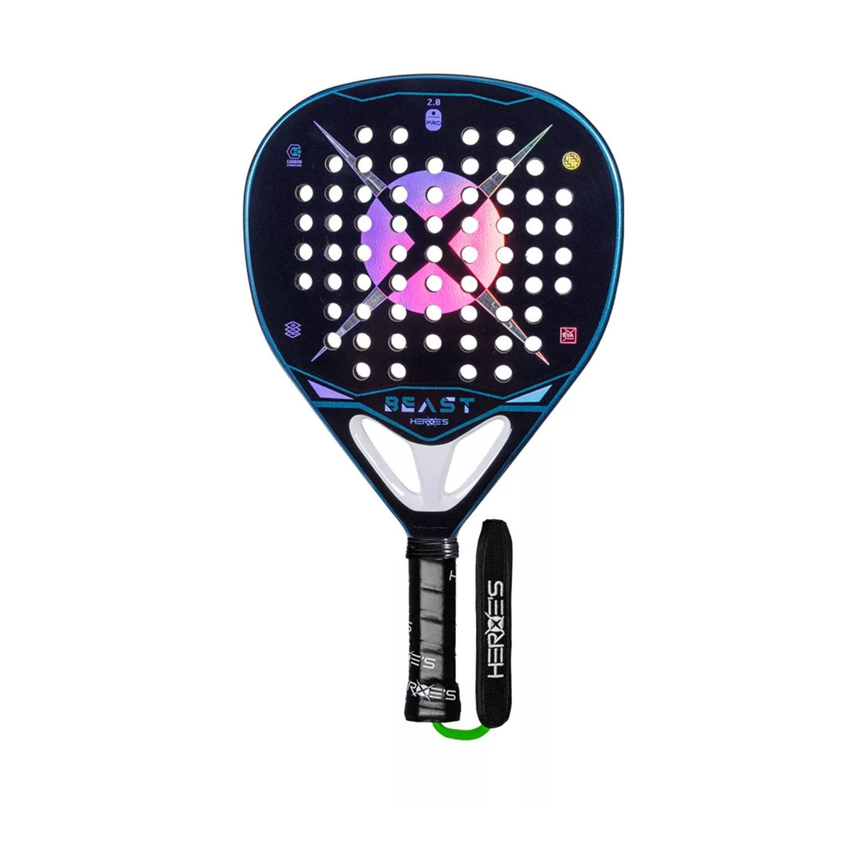 RAQUETE PADEL HEROES BEAST CARBON SILVER 2025