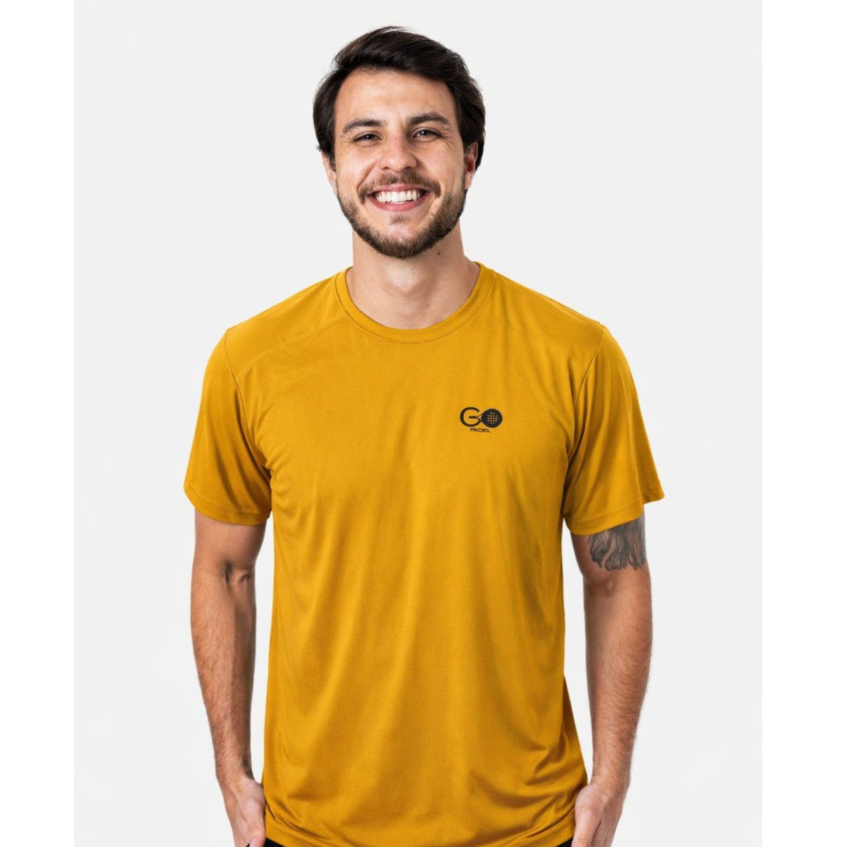 CAMISETA MASCULINA ÁXIS CARAMELO GO PADEL MASCULINA