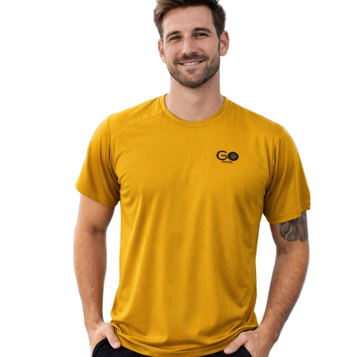 CAMISETA MASCULINA ÁXIS CARAMELO GO PADEL MASCULINA