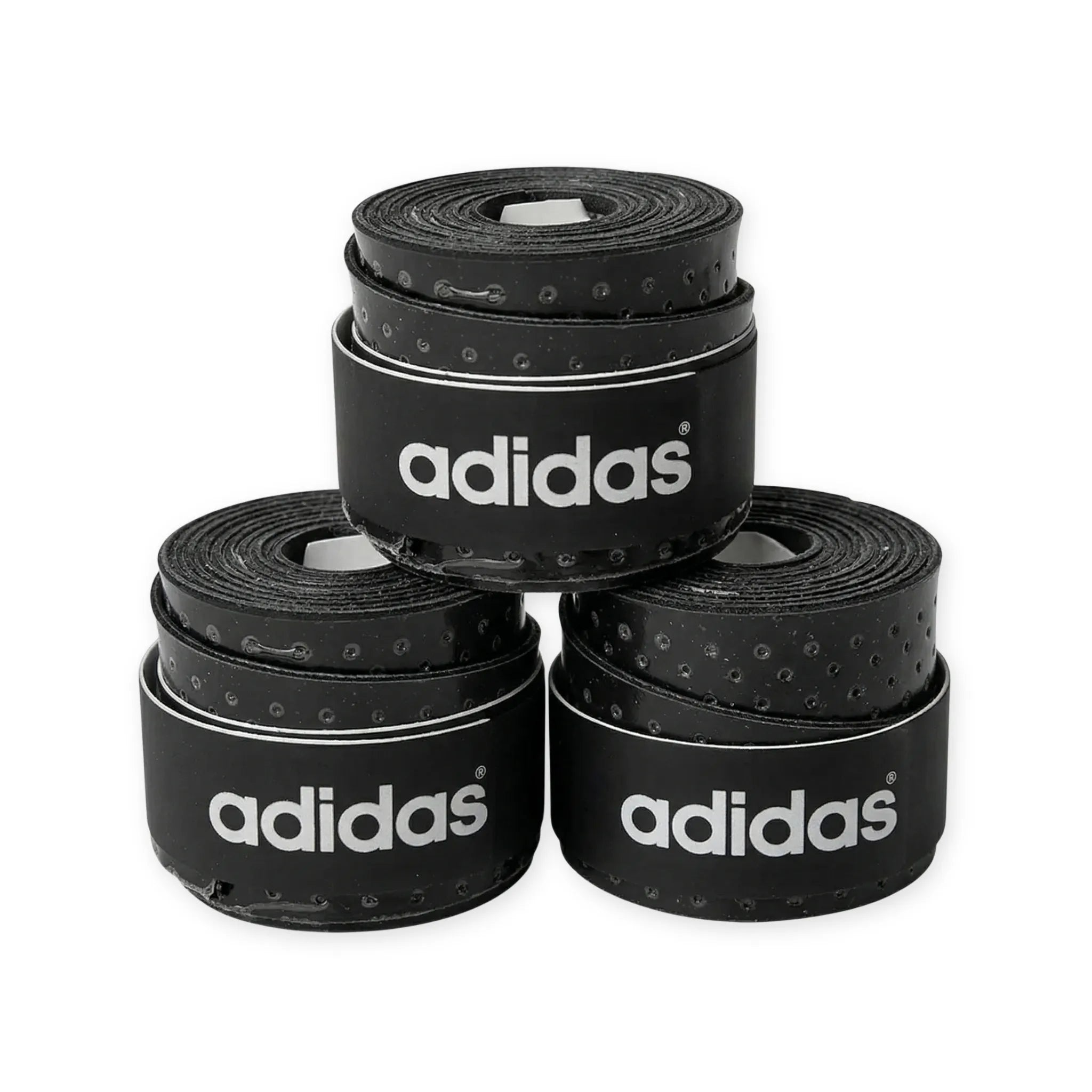 KIT BOLA ADIDAS SPEED RX TUBO x3+ OVERGRIP ADIDAS PERFURADO x3 BRANCO/PRETO