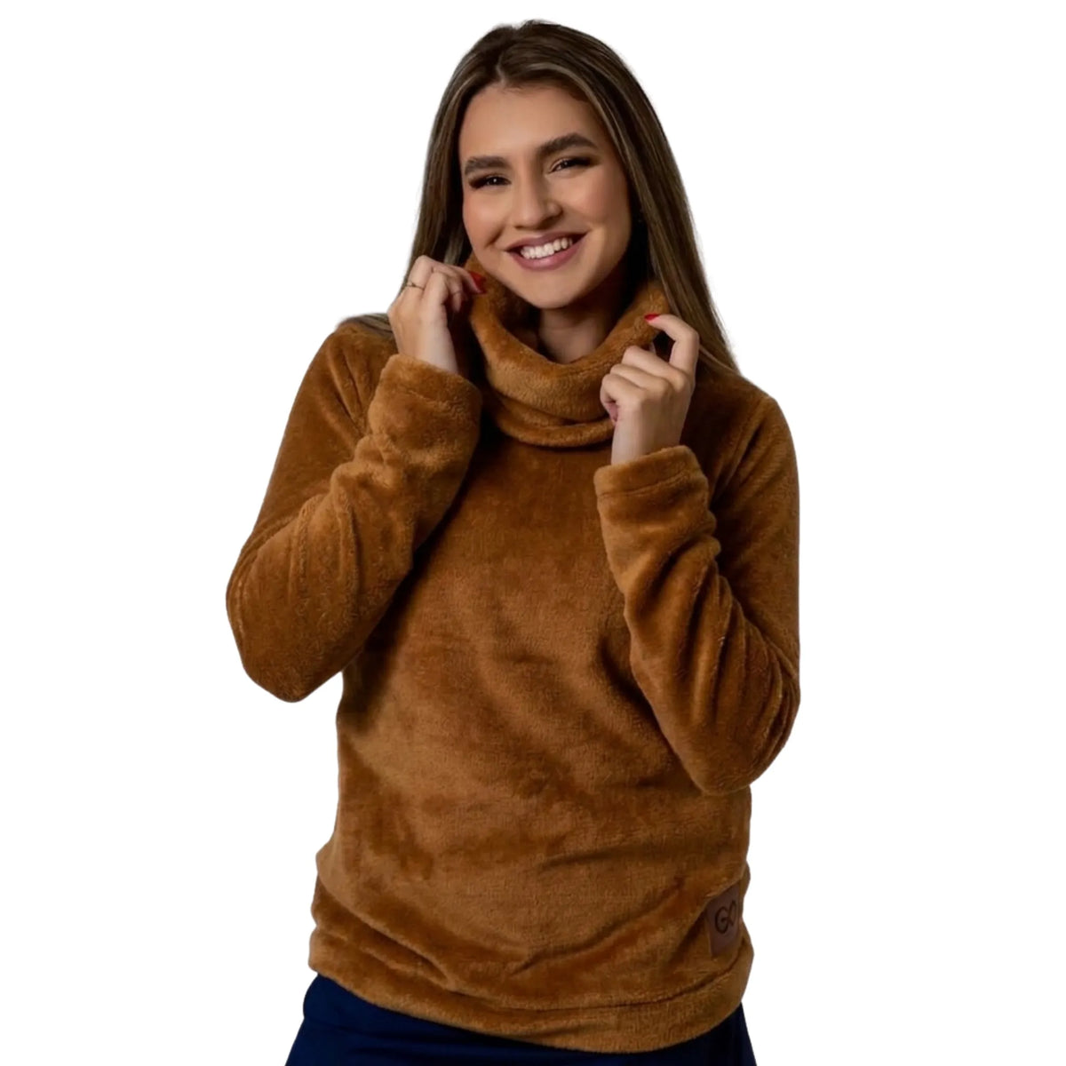 MOLETOM GO PADEL FLEECE FEMININO CARAMELO