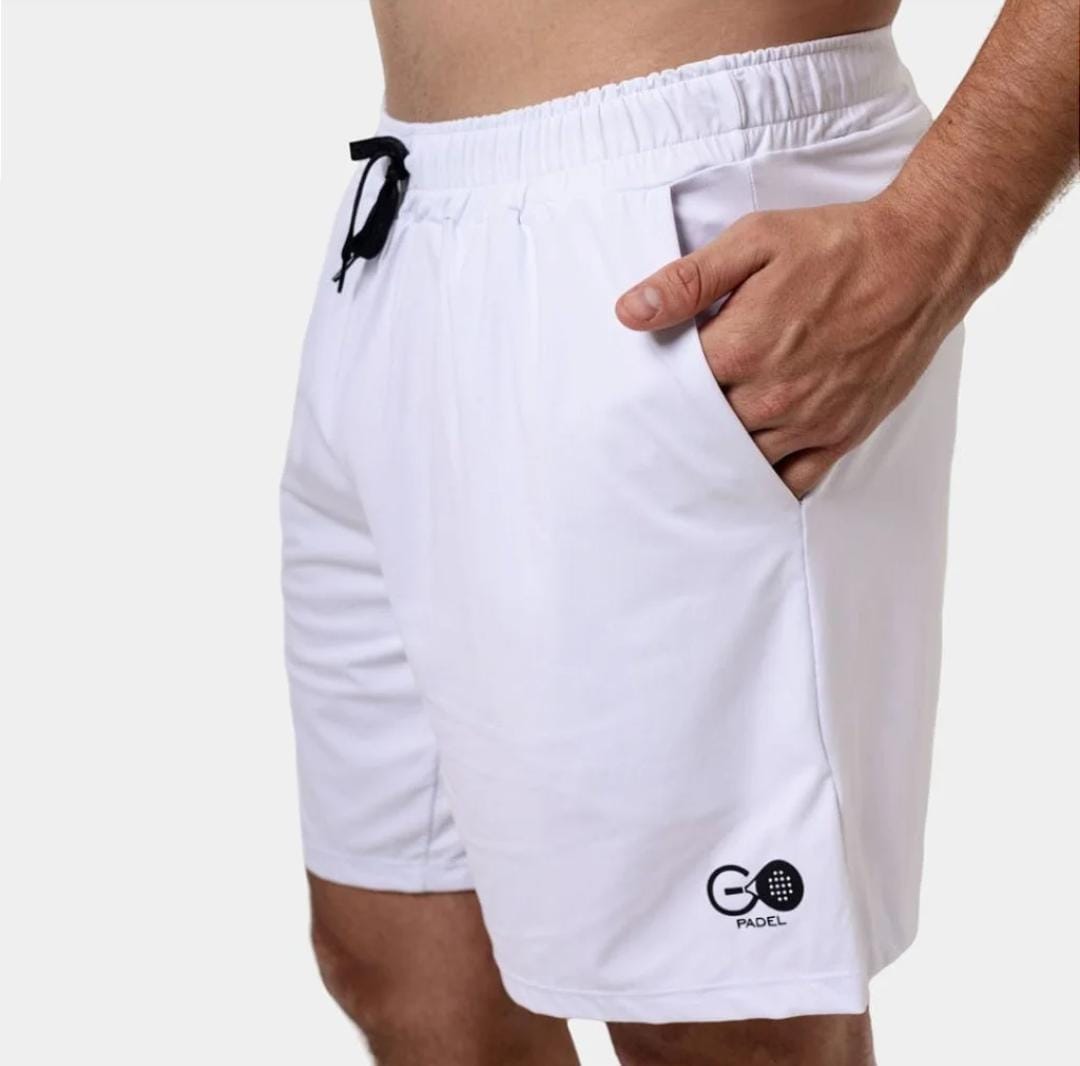 BERMUDA MASCULINA BRANCA GO PADEL