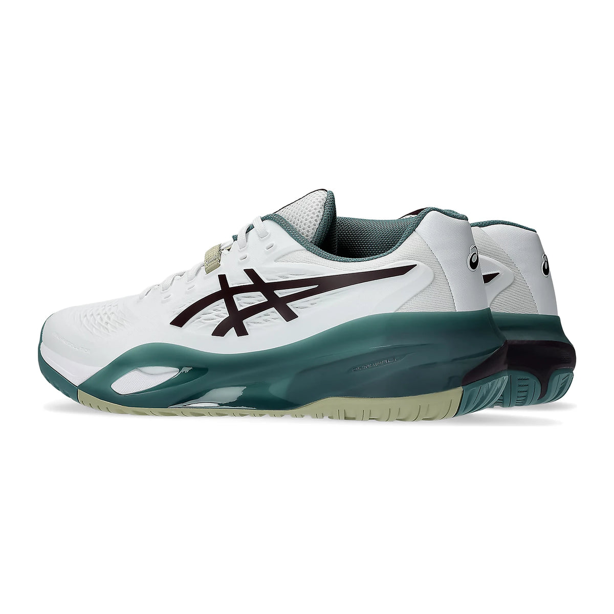TENIS ASICS GEL-RESOLUTION X MASCULINO BRANCO VERDE ESCURO