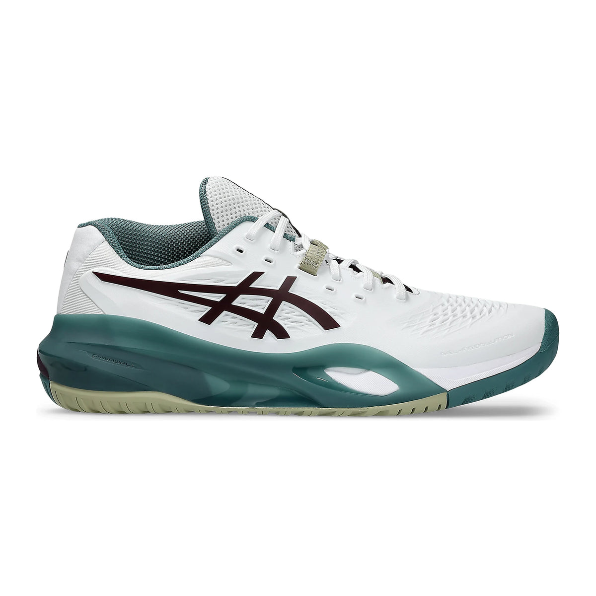 TENIS ASICS GEL-RESOLUTION X MASCULINO BRANCO VERDE ESCURO