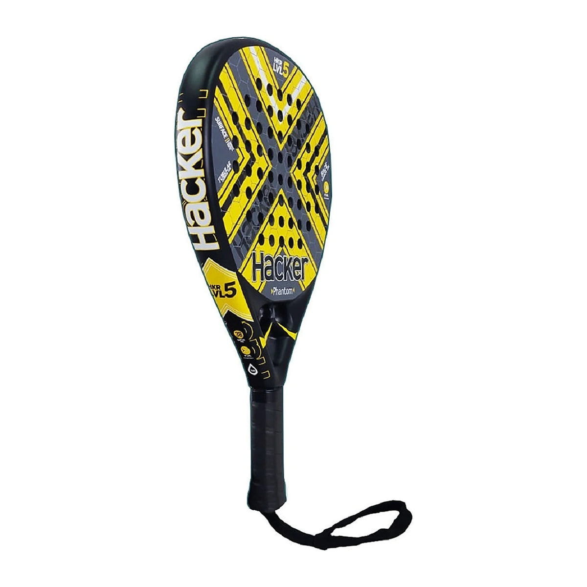 RAQUETE DE PADEL SEMINOVA HACKER LVL 5 PHANTOM 18K EVA CONFORT