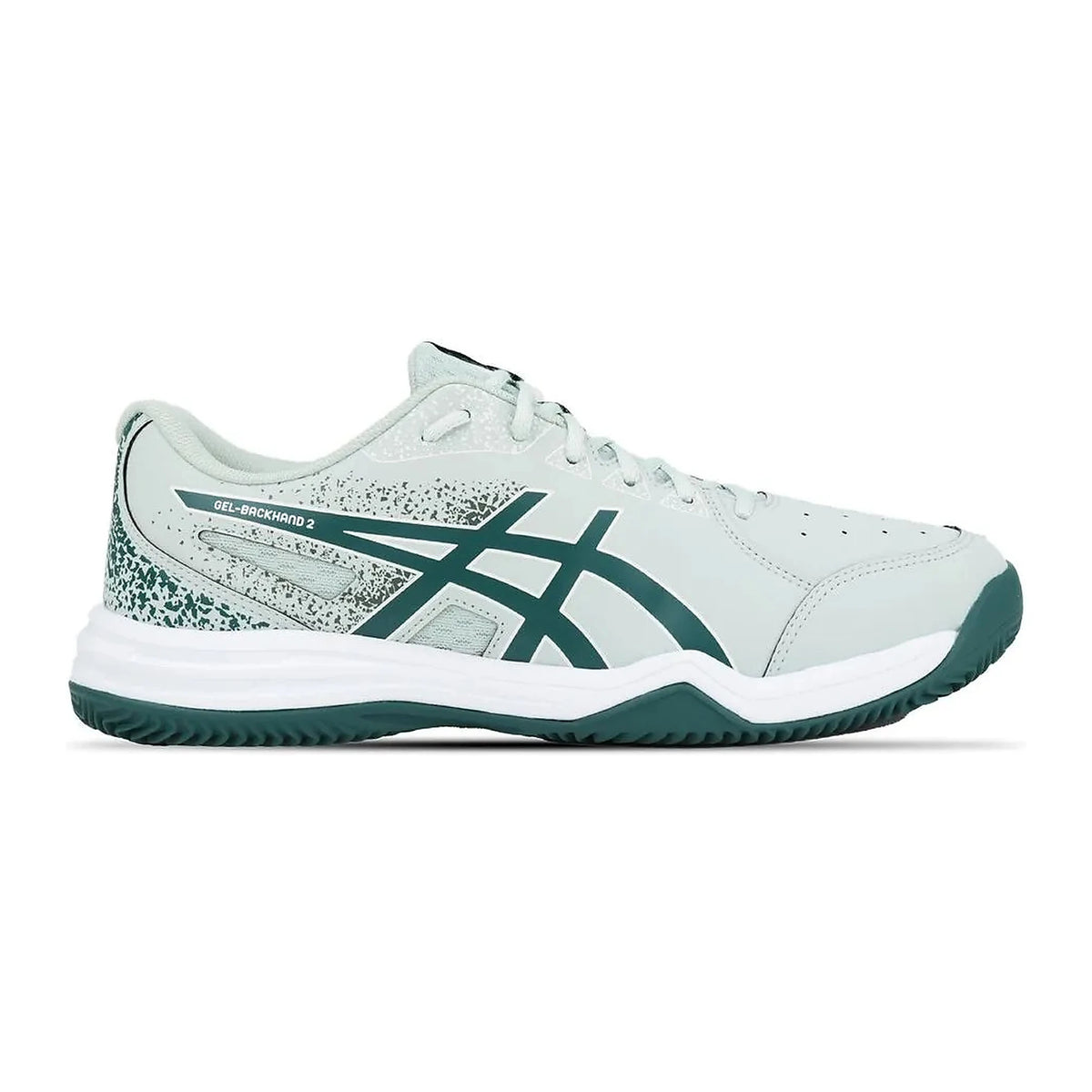 TENIS ASICS GEL-BACKHAND 2 CLAY MASCULINO BRANCO E VERDE AZUL