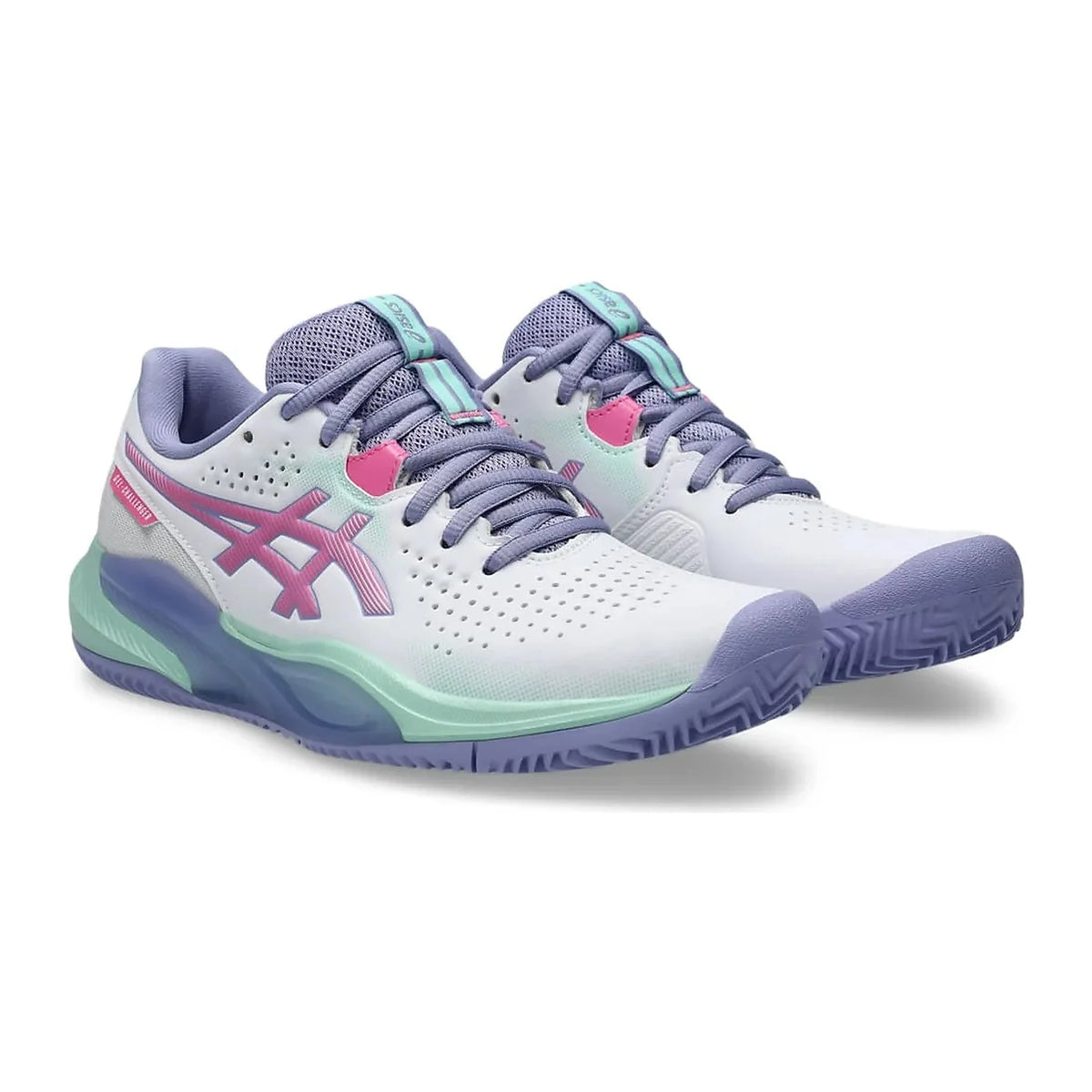 TENIS ASICS GEL-CHALLENGER 15 CLAY FEMININO BRANCO ROXO