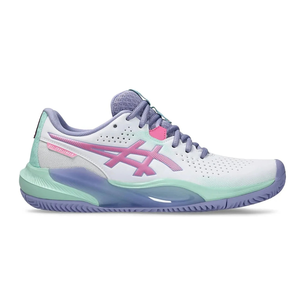 TENIS ASICS GEL-CHALLENGER 15 CLAY FEMININO BRANCO ROXO