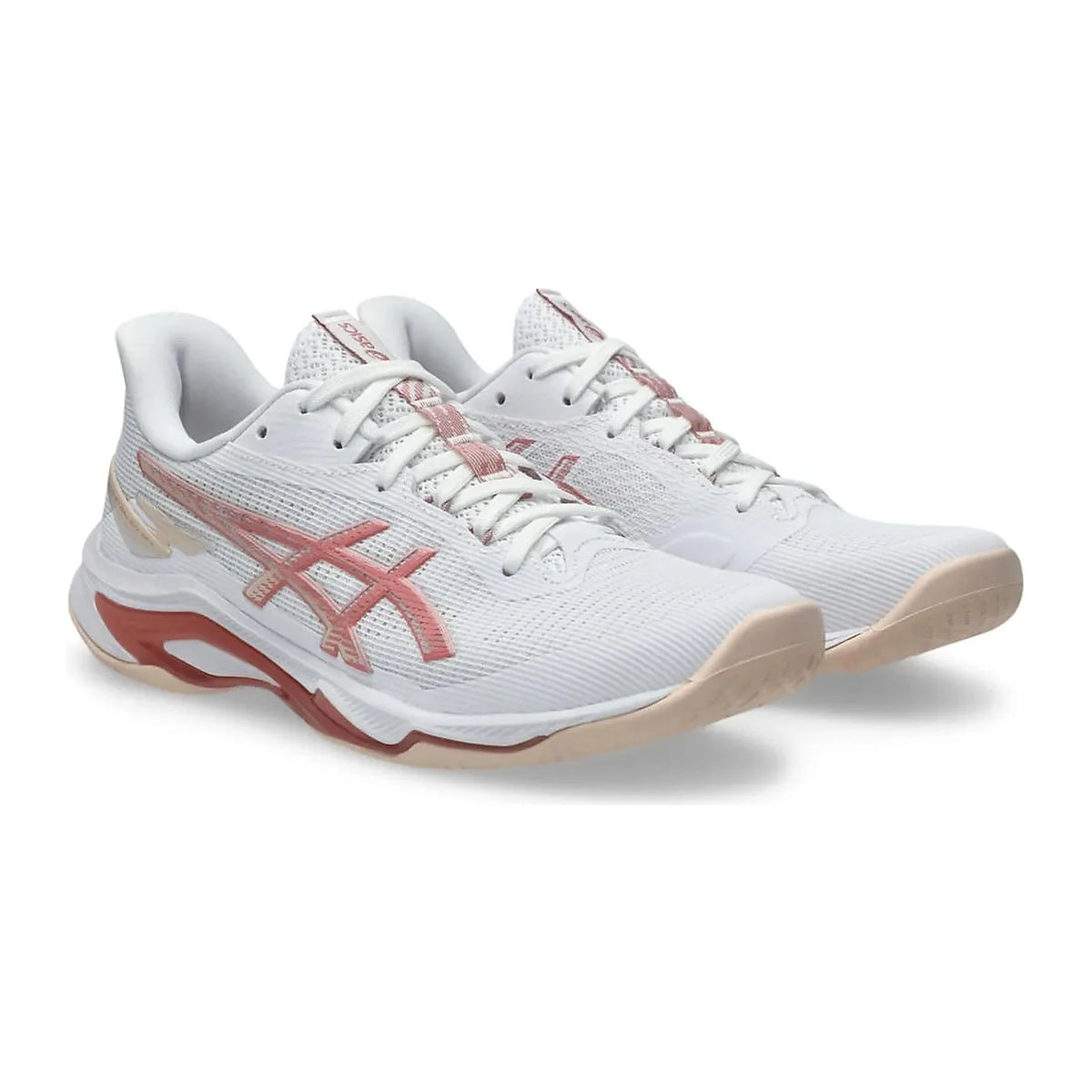 TENIS ASICS NETBURNER BALLISTIC FF 4 FEMININO BRANCO ROSA