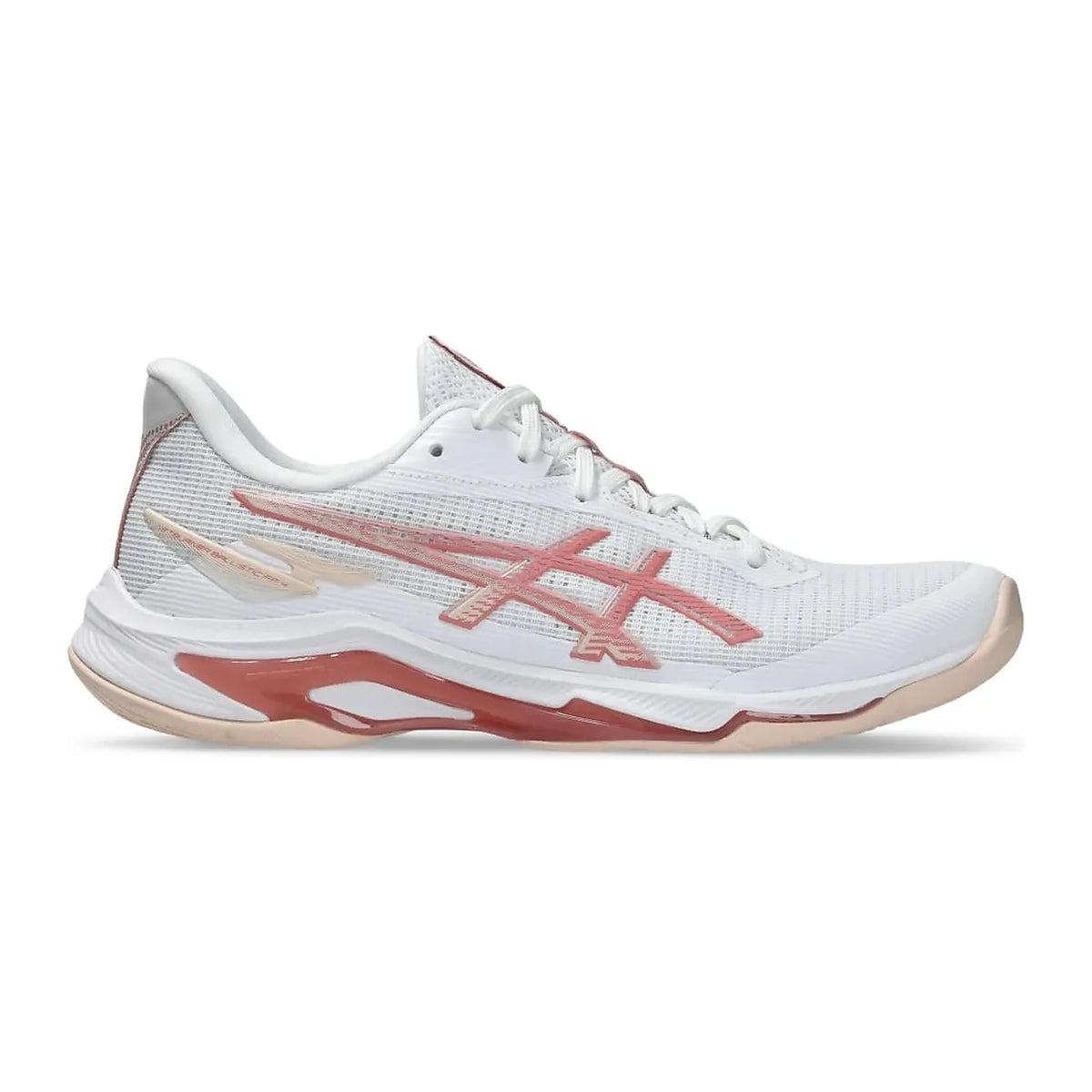 TENIS ASICS NETBURNER BALLISTIC FF 4 FEMININO BRANCO ROSA